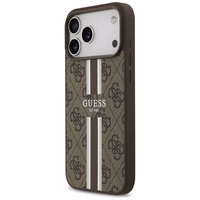 GUESS viedtālruņa apvalks IPHONE 17 Pro Max, saderīgs ar MagSafe GUHMP17XP4RPSW (4G Printed Stripes), brūns