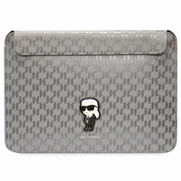 Karl Lagerfeld Saffiano Monogramma Ikonik apvalks 14" klēpjdatoram - sudraba