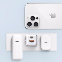 USAMS Tīkla lādētājs 1xUSB+1xUSB-C PD30W 3A (tikai galviņa) PD3.0 Fast Charging melns X-ron Series CC189TC01 (US-CC189)