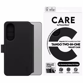 CARE by PanzerGlass Feature Tango 2in1 maks Qi apvalks Samsung Galaxy S25 Edge - melns