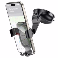 Borofone auto gravitācijas turētājs BH130 Follower pie stikla melns