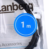 Lanberg CA-USBA-30CU-0010-BK USB cable 1m 3.0 USB A melns