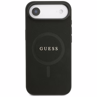 Guess Saffiano Classic Logo Magnētiskais viedtālruņa apvalks iPhone Air - melns