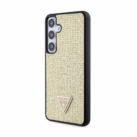 Guess Rhinestone Triangle viedtālruņa apvalks Samsung Galaxy S24+ - zelta