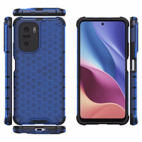 Honeycomb apvalks bruņu apvalks ar TPU buferi Xiaomi Redmi K40 Pro+ / K40 Pro / K40 / Poco F3 zils