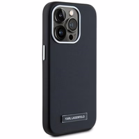 Karl Lagerfeld FW Metal Plate Magnētiskais iPhone 15 Pro viedtālruņa apvalks - melns