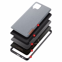 Dux Ducis Fino apvalks pārklāts ar neilona materiālu Samsung Galaxy A42 5G pelēks