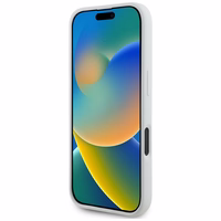 Karl Lagerfeld Silikona Double Heads And Circle Magnētiskais viedtālruņa apvalks iPhone 16 bēšs