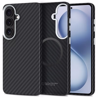 Tech-Protect Ion Carbon MagSafe Maciņš for Samsung Galaxy S26 - melns and sudraba