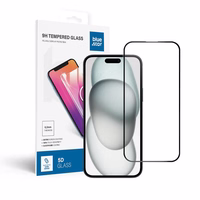 Aizsargstikls Blue Star - APP IPHONE 15 Plus/16 Plus 5D pilns pārklājums - melns