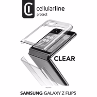 Cellularline Clear maciņš - Samsung Galaxy Z Flip 5 maciņš (caurspīdīgs)