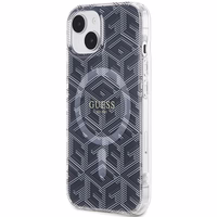 Guess IML GCube Magnētiskais apvalks iPhone 15 Plus / 14 Plus - melns