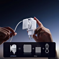 Joyroom JR-TCL05 45W GaN sienas lādētājs ar kabeļu turētāju - balts