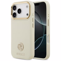Guess Graudains Strass logotips Magnētiskais apvalks viedtālrunim iPhone 17 Pro - beige