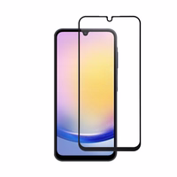 Aizsargstikls Blue Star - SAMSUNG A25 5G visu ekrānu (ar rāmi, mazā izmērā) - melns