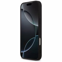 GUESS viedtālruņa apvalks IPHONE 17 Pro Max, saderīgs ar MagSafe GUHMP17XP4RPSK (4G Printed Stripes), melns