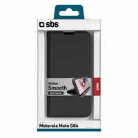 SBS Maks Smooth Maciņš for Motorola Moto G86 with Atlokāms Maciņš - melns