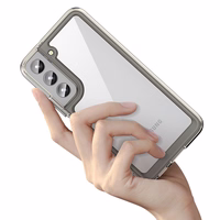 Outer Space viedtālruņa apvalks Samsung Galaxy S22 + (S22 Plus) cietais vāks ar gēla rāmi zila