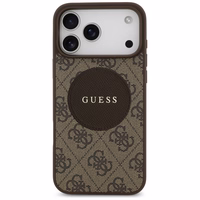 Guess 4G Circle Classic Logo Magnētiskais viedtālruņa apvalks iPhone 17 Pro Max - brūna