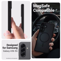 Crong Hybrid Matte Magnetic - MagSafe Case Samsung Galaxy A56 (melns)