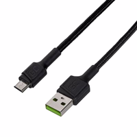 zaļš Cell KABGC23 USB cable USB 2.0 0.3 m USB A Micro-USB B melns