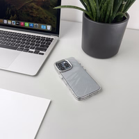 Spīdīgs viedtālruņa apvalks iPhone 16 - caurspīdīgs ar spīdumiem