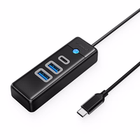 Orico PWC2U-C3 USB-C Hub / 2x USB-A 3.0 + 1x USB-C 3.0 - melns