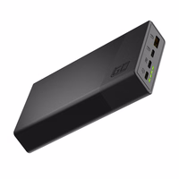 zaļš Cell PowerPlay20s - portatīvais lādētājs 20000 mAh with USB-A QuickCharge 3.0 and 2x USB-C Power Delivery 22.5W (melns)