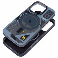 Viedtālruņa apvalks FORCELL F-PROTECT Levels ar divslāņu 4D tehnoloģiju, militārā triecientesta sertifikātu, saderīgs ar MagSafe, paredzēts IPHONE 16 PRO MAX pelēks