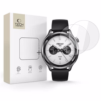 Tech-Protect Glass Fit+ 2-pack rūdītais stikls Xiaomi Watch S4 - caurspīdīgs