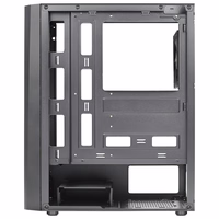 Aerocool DELTABKV1 ATX PC Case RGB Front Full Side Window 12cm Fan melns