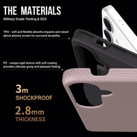 Perfekcionistu trīsstūra korpuss Samsung A556 A55 5G rozā zelts