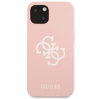 Guess Silikona 4G Logo Maciņš for iPhone 13 / 14 / 15 - rozā