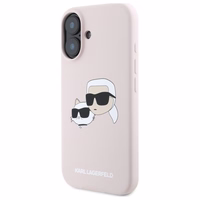 Karl Lagerfeld silikona viedtālruņa apvalks Nauble Heads Print Magnētiskais iPhone 16 - rozā