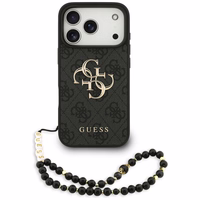 Guess 4G Strap 4G Classic Logo viedtālruņa apvalks iPhone 17 Pro - melna