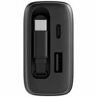 Tīkla lādētājs Energea Ampcharge Arc 65 USB-A/USB-C + satīšanās kabelis USB-C PD/PPS/QC3.0 GaN gunmetal