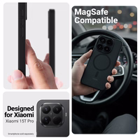 Crong Hybrid Matte Magnetic - Xiaomi 15T Pro MagSafe maciņš (melns)