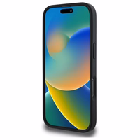 DKNY tekstūras raksta svītrains viedtālruņa apvalks iPhone 16 Pro Max - melns