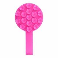 Silikona piesūcošs telefona turētājs magnētisks ar gredzenu MSH9 rozā