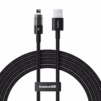 Baseus Gem USB to IP 2.4A fast charging cable 2 m melns
