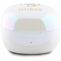 Guess Bluetooth austiņas GUTWSJ144ESH TWS + dokstacija baltas/baltas varavīksnes 4G drukāts logotips