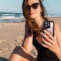 Viedtālruņa ūdensizturīgs apvalks SHELLBOX DOT IPHONE 15 PRO - melns (m)