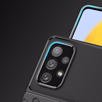 Thunder viedtālruņa apvalks elastīgs bruņu apvalks Samsung Galaxy A73 melna