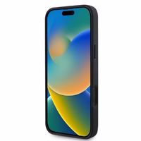 Guess Graudains Zelta Gredzens Magnētiskais Viedtālruņa apvalks iPhone 16 - melns