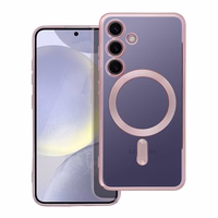 ELECTRO MAG COVER magnētiskais viedtālruņa apvalks, savietojams ar MagSafe, paredzēts SAMSUNG S24, rozā zelta