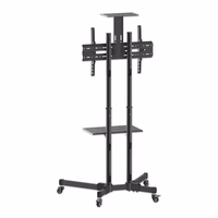 Manhattan TV & Monitor Mount, Trolley Stand, 1 screen, Screen Sizes: 37-65", melns, VESA 200x200 to 600x400mm, Max 40kg, LFD, Lifetime Warranty