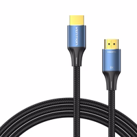 Vention Cotton Braided HDMI-A Male to Male HD Cable 8K 5M zils Aluminum Alloy Type
