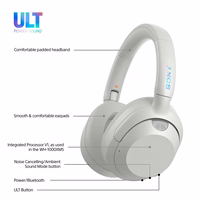 Sony ULT WEAR - Wireless Bluetooth Headphones with ULT POWER SOUND, Ultimate Deep Bass, Noise Cancelling, caurspīdīgs Call Quality, Up to 30hr Battery Life, IOS & Android