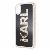 Karl Lagerfeld Karl Logo Glitter iPhone X/Xs viedtālruņa apvalks - melns