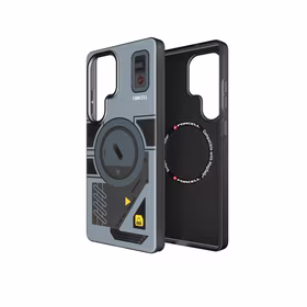 FORCELL F-PROTECT Leveli ar divu slāņu 4D tehnoloģiju, militārā nolaišanas pārbaude saderīgs ar MagSafe SAMSUNG S25 - cyber pelēks